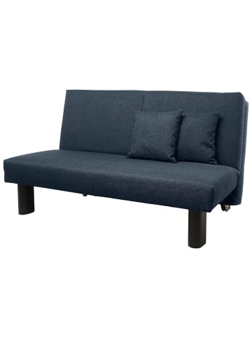 others FALTSOFA Kalomira Bezug Flachgewebe Metall schwarz / blau