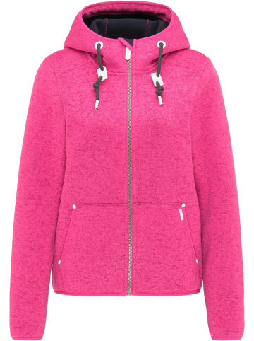 ICEBOUND Damen Strickfleecejacke in Pink Melange