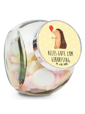 Mr. & Mrs. Panda Vorratsbehälter Igel Luftballon mit Spruch in Gelb Pastell