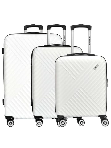 Paradise by CHECK.IN Kingston - 4-Rollen-Trolley Set 3tlg. (lila) in weiÃŸ