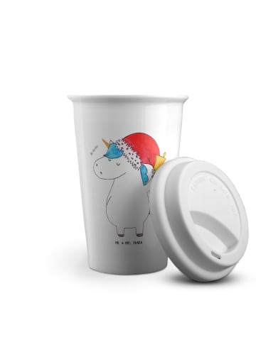Mr. & Mrs. Panda To Go Becher Einhorn Weihnachtsmann ohne Spruch in Weiß