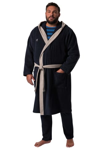 Men Plus Bademantel in navy blau