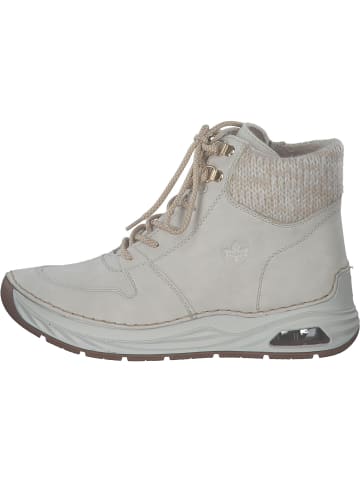 rieker Schnürstiefel in crema/offwhite-metallic