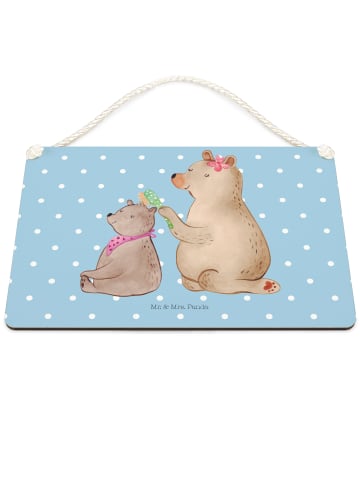 Mr. & Mrs. Panda Türschild Bär Kind ohne Spruch in Blau Pastell