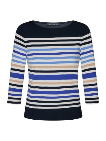 Betty Barclay Basic Shirt mit U-Boot-Ausschnitt in Dunkelblau/Weiß