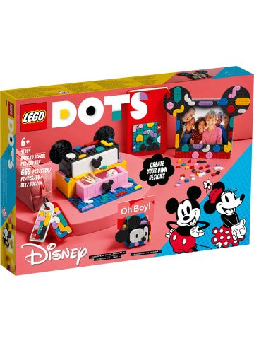 LEGO DOTS Disney Micky & Minnie Kreativbox zum Schulanfang (41964); Kreativset mit Accessoires zum Selbergestalten (669 Teile)