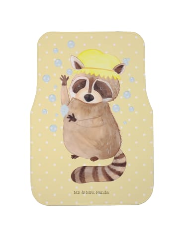 Mr. & Mrs. Panda Automatte Waschbär ohne Spruch in Gelb Pastell