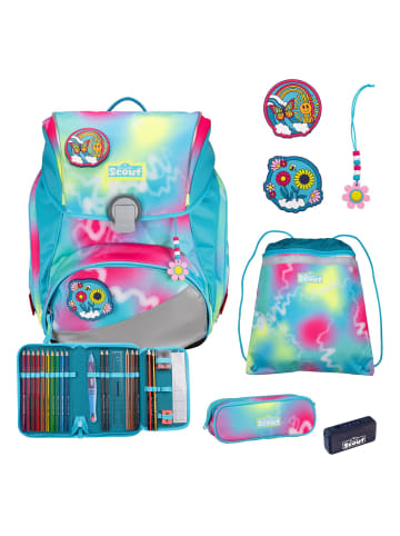 Scout Alpha Safety Light Schulranzen-Set 5-teilig in Happy Rainbow
