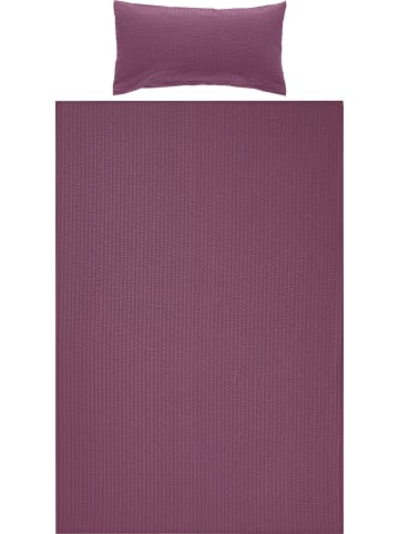 Erwin Müller Seersucker Bettwäsche Rosenheim in aubergine