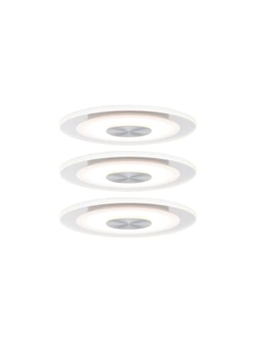 paulmann LED Einbaustrahler 3er Set Premium Line Whirl rund dimmbar in Alu, Satin-H:10mm