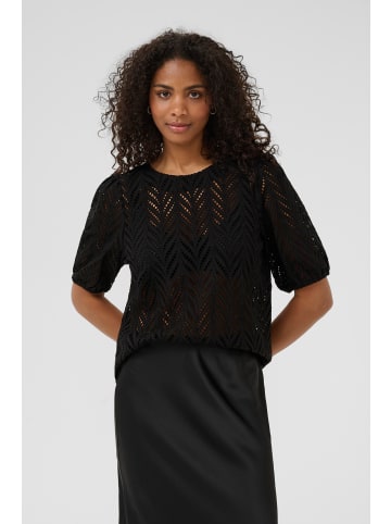 Kaffe Kurzarm-Bluse KAmasha Regular fit in Black Deep