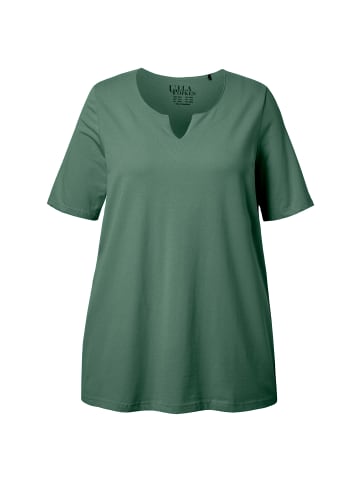 Ulla Popken Shirt in dunkel eukalyptus