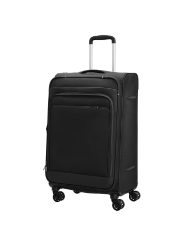 D&N Travel Line 9504 - 4-Rollen-Trolley M 67 cm erw. (dark red) in schwarz