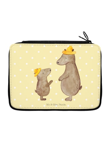 Mr. & Mrs. Panda Federtasche Bären mit Hut ohne Spruch in Gelb Pastell