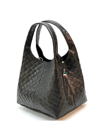 Florence Florence Schultertasche Leder schwarz ca. 23cm