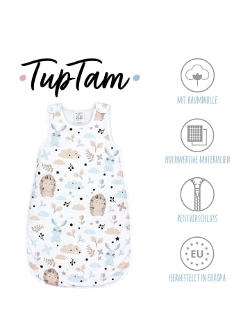 TupTam Baby Ganzjahres Schlafsack Wattiert in beige/weiß