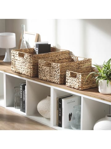 CALICOSY 3er-Set Körben in Beige - (W)45 x (H)20 x (L)33 cm