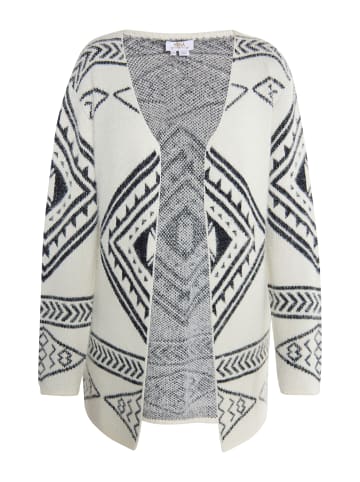 usha FESTIVAL Damen Strick Cardigan in Wollweiss Schwarz