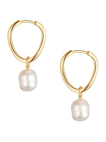 Glanzstücke München Ohrringe aus Sterling Silber mit Süßwasser-Zuchtperle in weiß