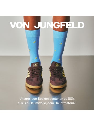 von Jungfeld Motivsocken FRUITY ICONS in Banana - Light Blue