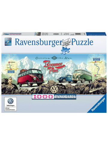 Ravensburger Puzzle 1.000 Teile Mit dem VW Bulli über den Brenner Ab 14 Jahre in bunt