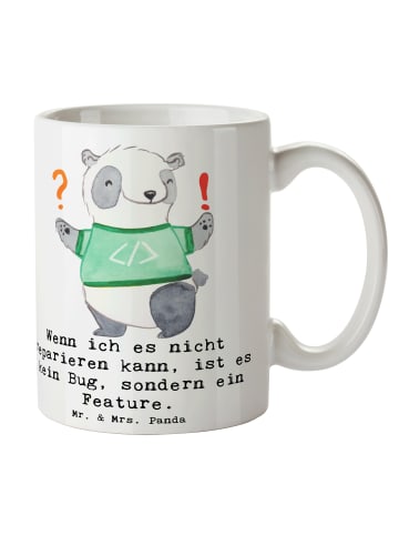 Mr. & Mrs. Panda Tasse Feature Charme mit Spruch in Weiß