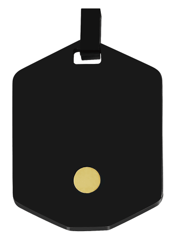 Adeliás Unisex Anhänger aus Edelstahl in schwarz