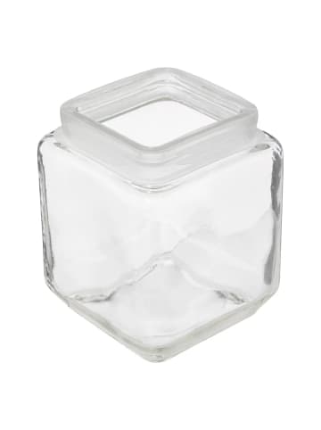 5five Simply Smart Vorratsbehälter aus Glas, 1,25 l in Transparent, 11 x 11 x 14 cm