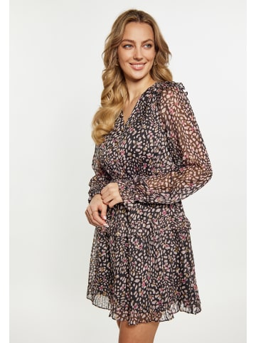 faina Damen Kleid in Schwarz Mehrfarbig