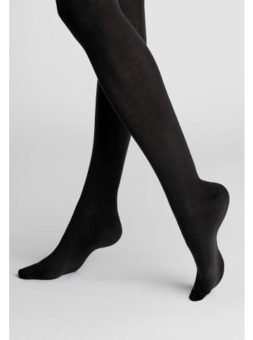 Hudson Strickstrumpfhose Relax Montana Comfort Size wärmend in Black