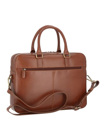 Bugatti Remo Aktentasche Leder 40 cm Laptopfach cognac