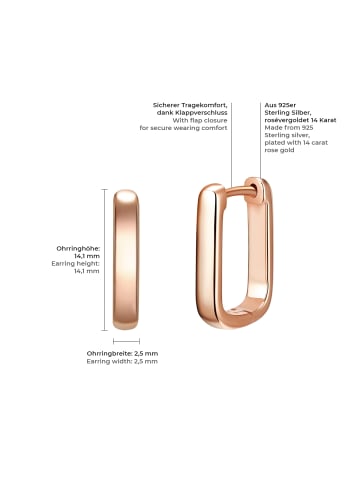 Glanzstücke München Ohrringe aus Sterling Silber in roségold