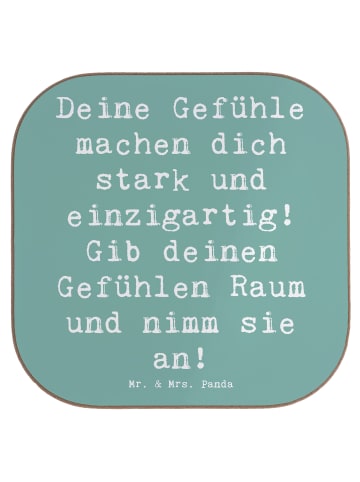 Mr. & Mrs. Panda Tisch-Untersetzer Spruch Emotionen ausdrücken m... in Meeresbrise