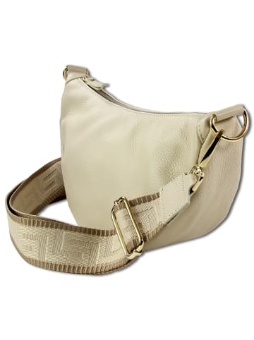 Toscanto Leder Umhängetasche, Citytasche Toscanto Tasche beige ca. 33cm