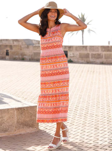 Sieh an! Jerseykleid in papaya-terra-bedruckt