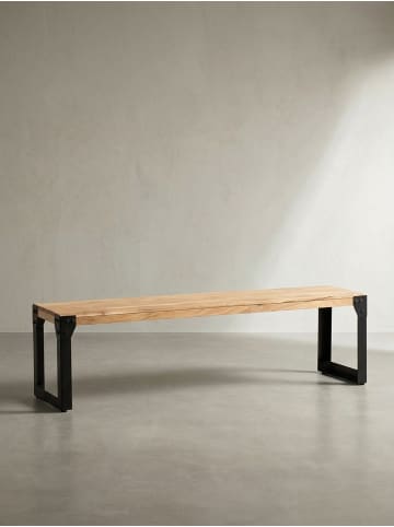 KADIMA DESIGN Esszimmerbank 120x40x45 cm Massivholz Metall Industrial,