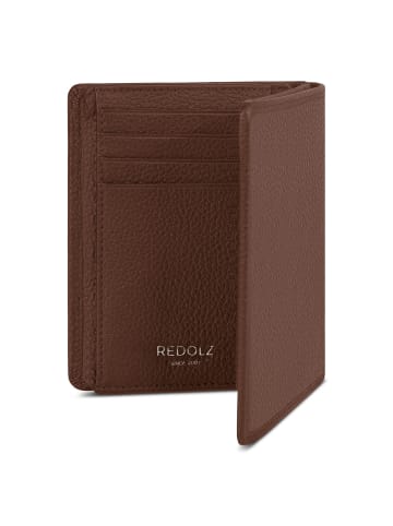 Redolz Leather Essentials HF Geldbörse RFID Leder 9,5 cm ausklappbar in cognac