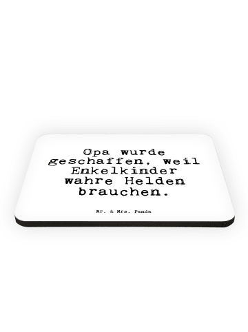 Mr. & Mrs. Panda Kühlschrankmagnet Opa wurde geschaffen, weil...... in Weiß