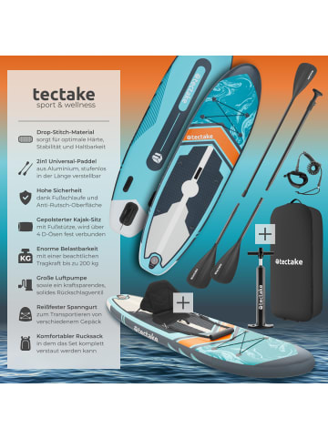 tectake Sup Zenon - Aufblasbares Allroundboard mit Kippstabilität