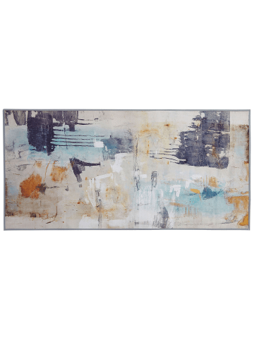 Beliani Kurzflor ADAPAZARI in Bunt/Weiß/Blau - (W) 80 x (H) 0.5 x (L) 150 cm