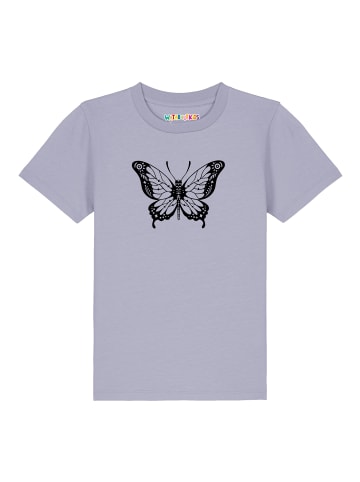 wat? Apparel T-Shirt Schmetterling in Lavender