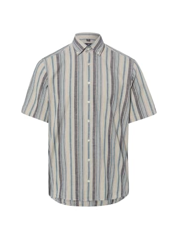 Nils Sundström Hemd in indigo beige - 0004