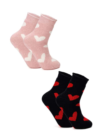 Yuhu Damen Socken 2er Pack Thermosocken in Mehrfarbig