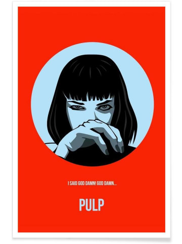 Juniqe Poster "Pulp Poster 1" in Rot