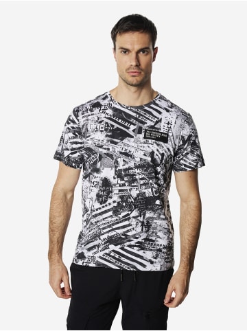 KOROSHI Crew cotton all over t-shirt in weiß