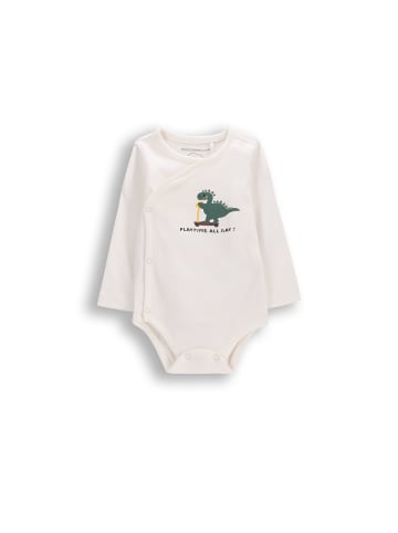 Coccodrillo Wickelbody mit langen Ärmeln in ecru