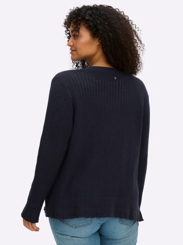 sheego Strickjacke in tiefblau