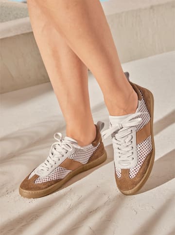 Heine Sneaker in cognac-weiß