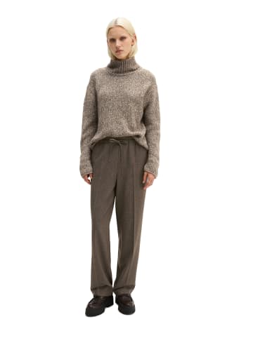 Marc O'Polo Pull-on-Glencheck-Hose relaxed in Dark Brown