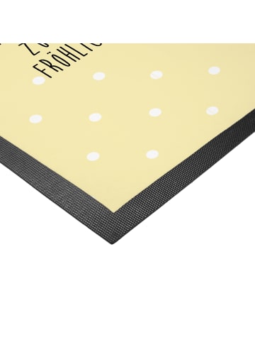 Mr. & Mrs. Panda Fußabstreifer Rabe Sombrero mit Spruch in Gelb Pastell